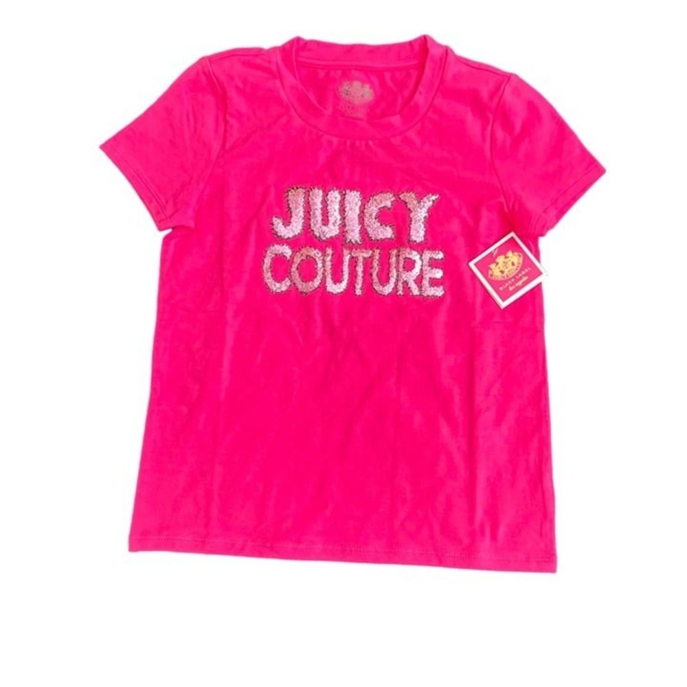 juicy couture girls dragonfruit‎ top shirt short sleeve crew neck size 8 new